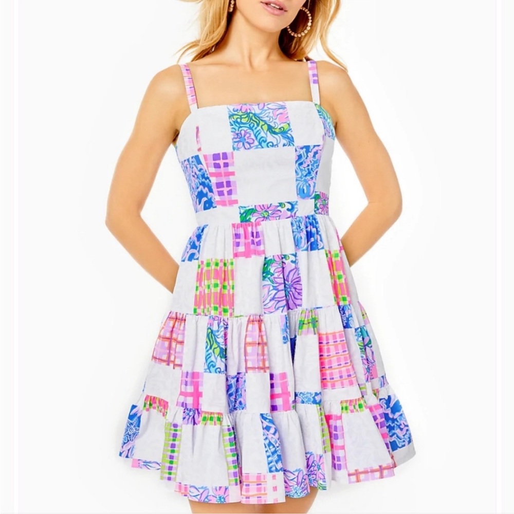 NWT Lily Pulitzer ALISION COTTON DRESS PATCH ME IF YOU CAN